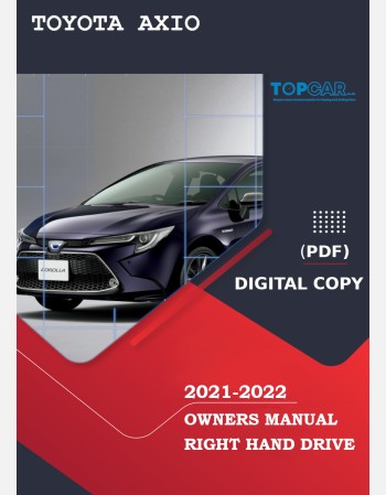 Toyota Axio Owners Manual